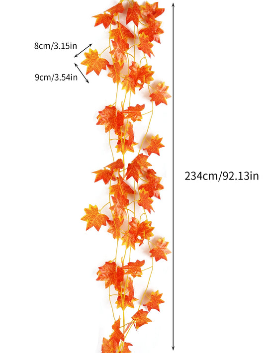 5/1PCS Artificial Maple Leaves String Home