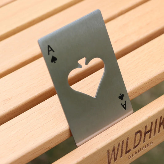 Stainless Steel  Spades A Winemaker Bottle Opener Playing Cards Bottle Opener Credit Card Beer Bottle Opener