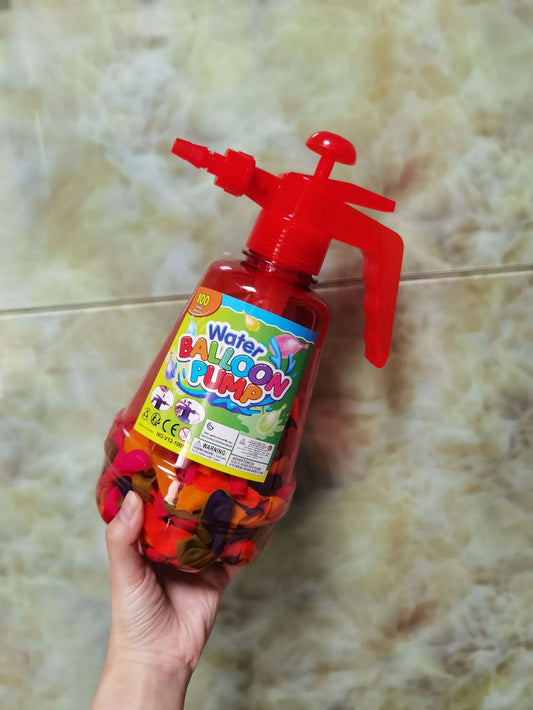Water Filler Kit Water Fight Easy-to-Use Balloon Inflator Comes with 100 Water Balloons for Outdoor Fun Large Capacity