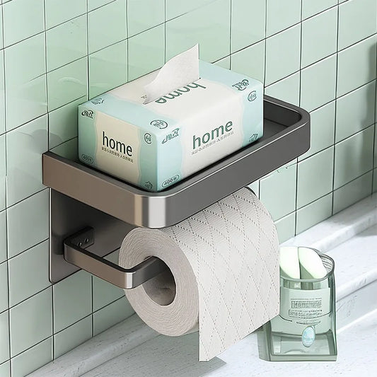 📱🧻 HoldMate™ Aluminum Toilet Paper & Phone Shelf