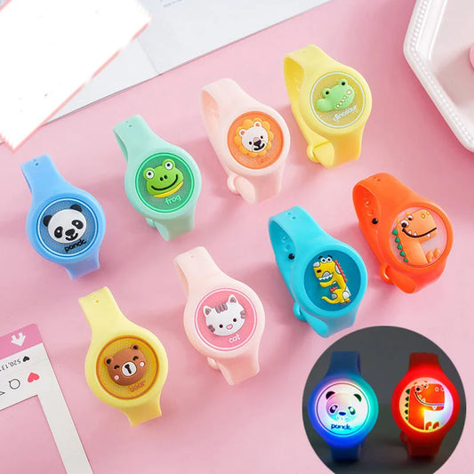 Luminous Mosquito Repellent Bracelet Waterproof Silicone Kids Anti-Mosquito Insect Watch Outdoor Mosquito Repellent Wristband