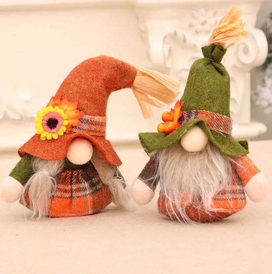 Fall Autumn Gnome Pumpkin Sunflower