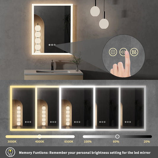 GlowMirror™ 16x20" Smart Vanity Mirror