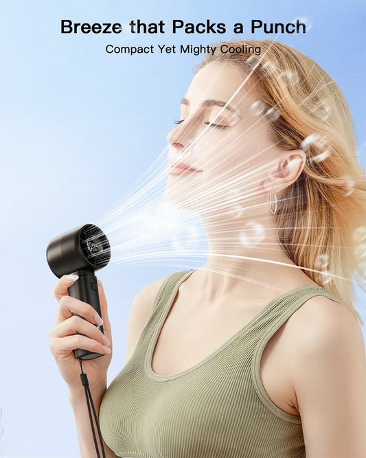 coldSky Portable Handheld Fan – 4000mAh, 5-Speed Mini Fan with LED Display