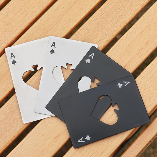 Stainless Steel  Spades A Winemaker Bottle Opener Playing Cards Bottle Opener Credit Card Beer Bottle Opener