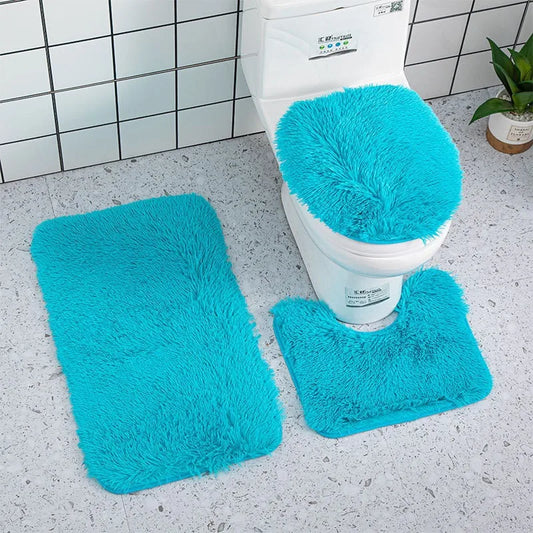 🛁✨ FluffEase™ 3-Piece Bathroom Mat Set