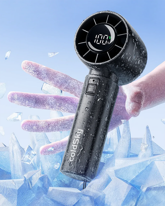 coldSky Portable Handheld Fan – 4000mAh, 5-Speed Mini Fan with LED Display