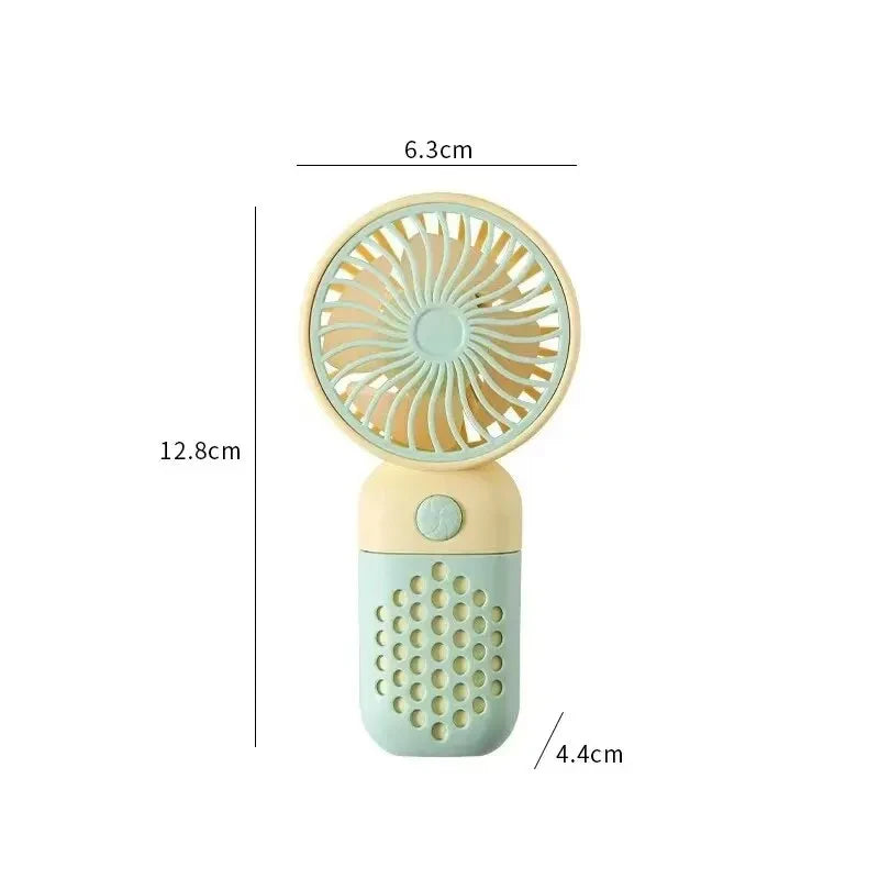 2025 Cute Mini Handheld USB Fan – Rechargeable & Pocket-Sized