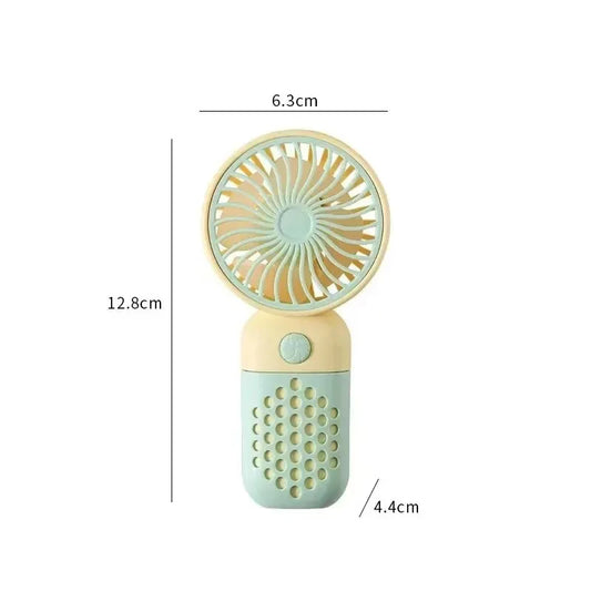 2025 Cute Mini Handheld USB Fan – Rechargeable & Pocket-Sized