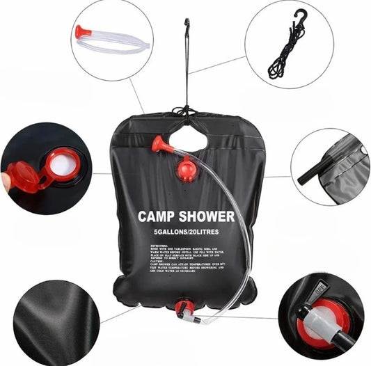 🌞 Solar Heated Shower Bag (20L/40L)