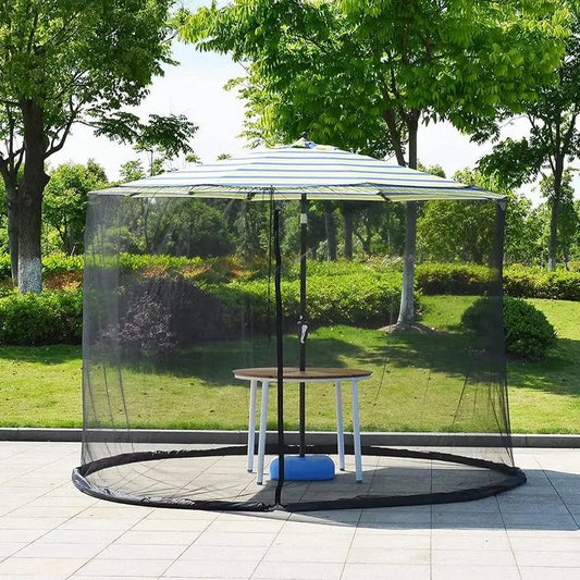 Umbrella Mosquito Netting For Outdoor Garden Patio Umbrellas Canopy Tent Mosquito Net Adjustable Rope Polyester Sunshade Net