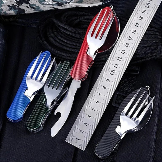 🍴 4-in-1 Folding Cutlery Set