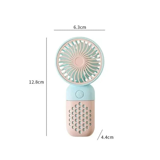 2025 Cute Mini Handheld USB Fan – Rechargeable & Pocket-Sized