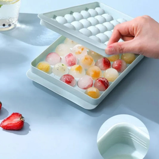 33 Ice Boll Cube Trays For Freezer Ice Ball Maker Mold Mini Circle Round Ice Cube Mold with Lid Making PCs for Cocktail Whiskey