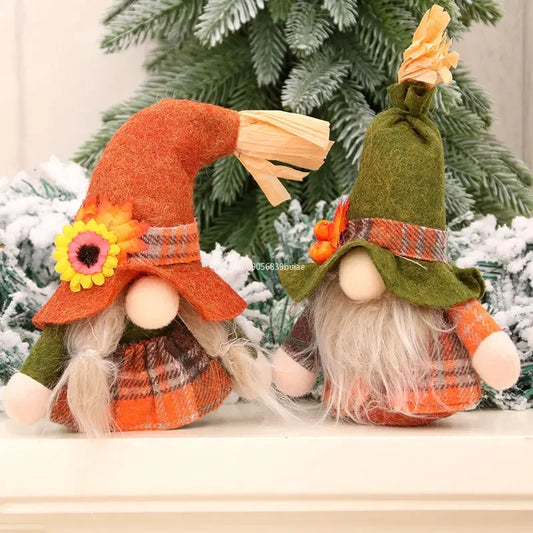 Fall Autumn Gnome Pumpkin Sunflower