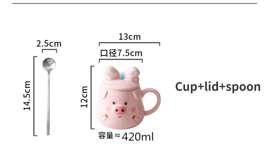 Creative Ceramic Pig Cups