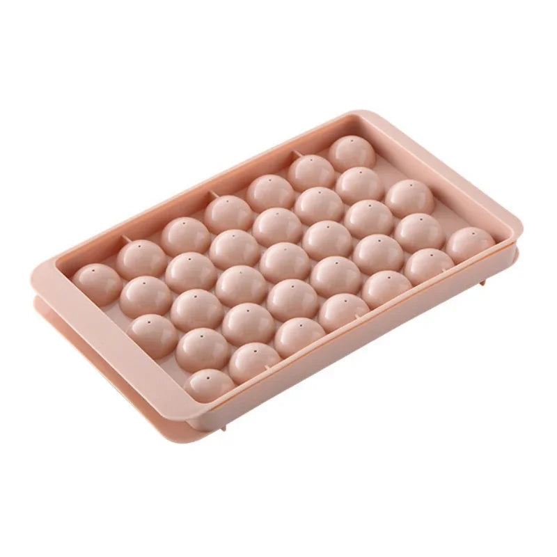 33 Ice Boll Cube Trays For Freezer Ice Ball Maker Mold Mini Circle Round Ice Cube Mold with Lid Making PCs for Cocktail Whiskey