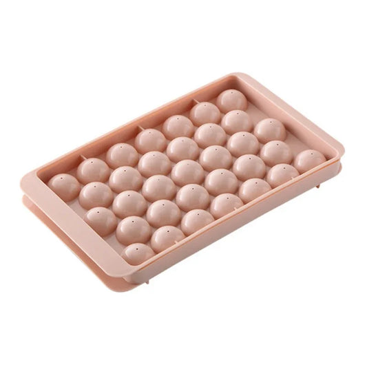 33 Ice Boll Cube Trays For Freezer Ice Ball Maker Mold Mini Circle Round Ice Cube Mold with Lid Making PCs for Cocktail Whiskey