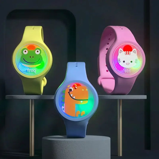 Luminous Mosquito Repellent Bracelet Waterproof Silicone Kids Anti-Mosquito Insect Watch Outdoor Mosquito Repellent Wristband