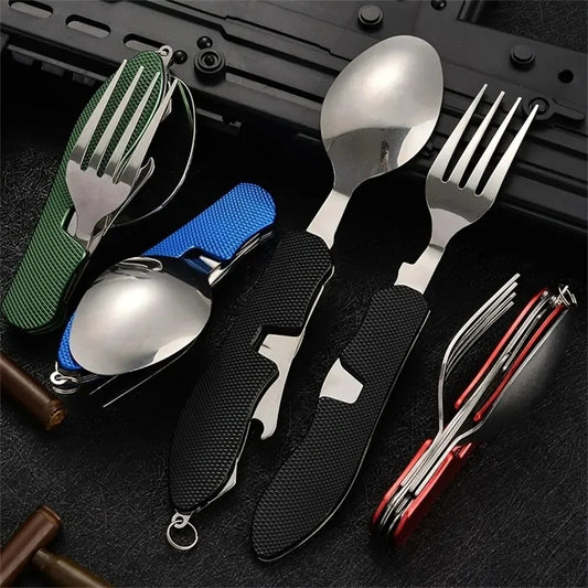 🍴 4-in-1 Folding Cutlery Set