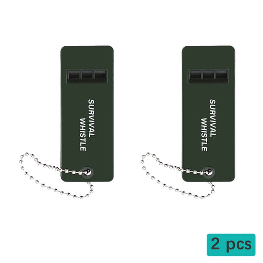 2/5pcs 3-frequency Survival Whistle Outdoor High Decibel Survival Whistle for Hiking, Camping, Hunting Light-weight Whistle