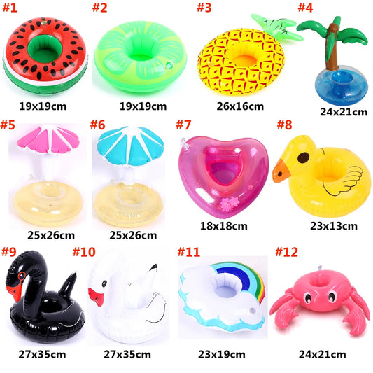 1Pcs Pool Party Party Decoration Pool Floaties Inflatable Cup Coasters Swimming Pool Float Inflatable Drink Holders Drink Floats
