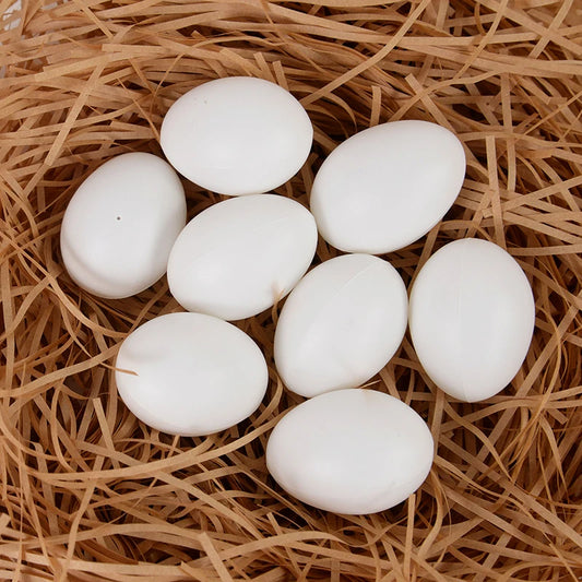 20/10Pcs Plastic Fake Eggs Kids Easter Party Gift Toys DIY Painting Craft Home Decoration Hen Hatching Nest Eggs Basket Filler