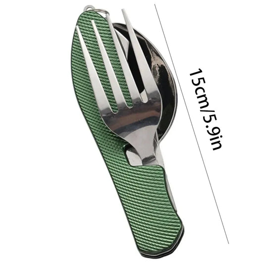 🍴 4-in-1 Folding Cutlery Set
