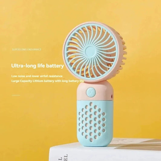 2025 Cute Mini Handheld USB Fan – Rechargeable & Pocket-Sized