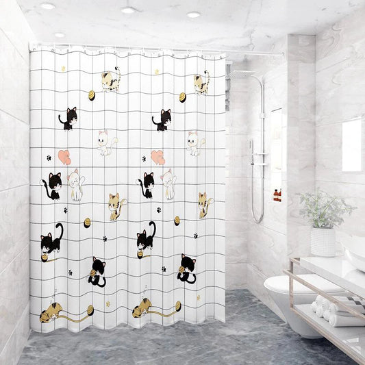 🚿🌿 MoldGuard™ PEVA Shower Curtain – Extra Long