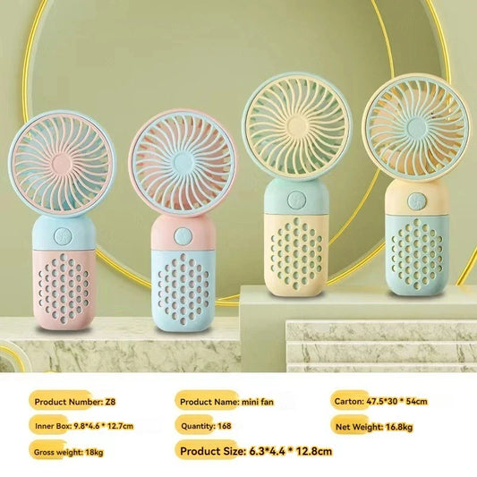 2025 Cute Mini Handheld USB Fan – Rechargeable & Pocket-Sized