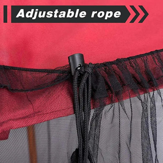 Umbrella Mosquito Netting For Outdoor Garden Patio Umbrellas Canopy Tent Mosquito Net Adjustable Rope Polyester Sunshade Net