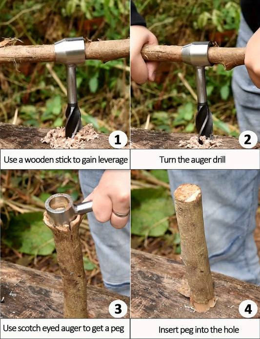 🪓 Survival Hand Auger Wrench