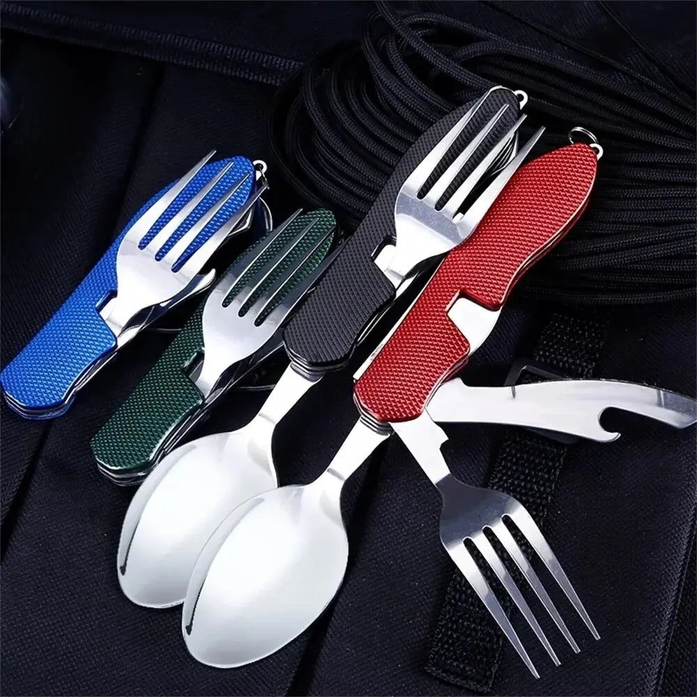 🍴 4-in-1 Folding Cutlery Set