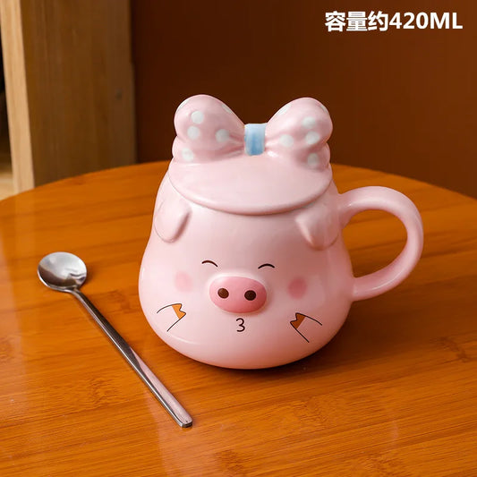 Creative Ceramic Pig Cups