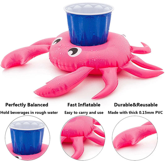 1Pcs Pool Party Party Decoration Pool Floaties Inflatable Cup Coasters Swimming Pool Float Inflatable Drink Holders Drink Floats