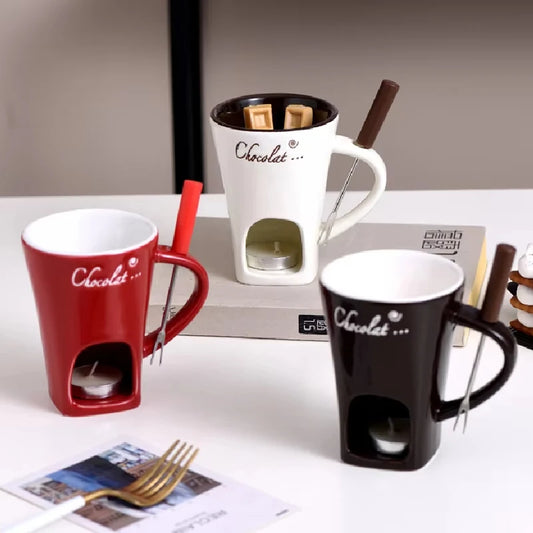 European Chocolate Fondue Candle Mug
