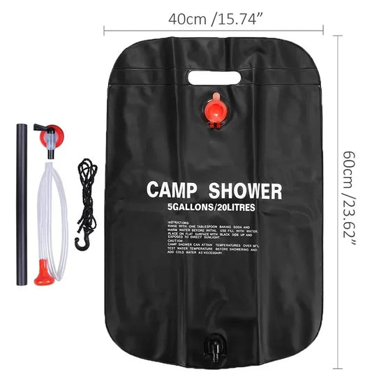 🌞 Solar Heated Shower Bag (20L/40L)