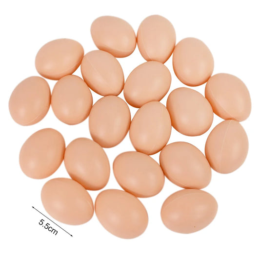 20/10Pcs Plastic Fake Eggs Kids Easter Party Gift Toys DIY Painting Craft Home Decoration Hen Hatching Nest Eggs Basket Filler