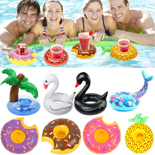 1Pcs Pool Party Party Decoration Pool Floaties Inflatable Cup Coasters Swimming Pool Float Inflatable Drink Holders Drink Floats