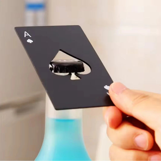 Stainless Steel  Spades A Winemaker Bottle Opener Playing Cards Bottle Opener Credit Card Beer Bottle Opener