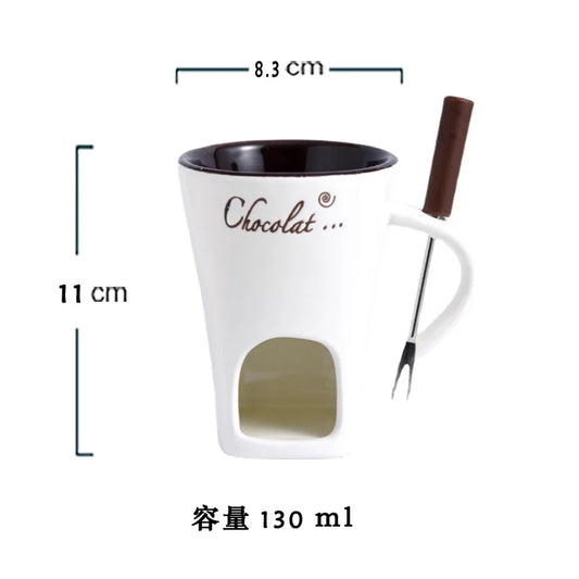 European Chocolate Fondue Candle Mug