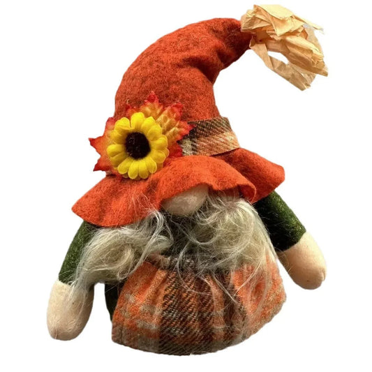 Fall Autumn Gnome Pumpkin Sunflower