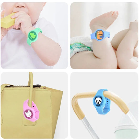 Luminous Mosquito Repellent Bracelet Waterproof Silicone Kids Anti-Mosquito Insect Watch Outdoor Mosquito Repellent Wristband