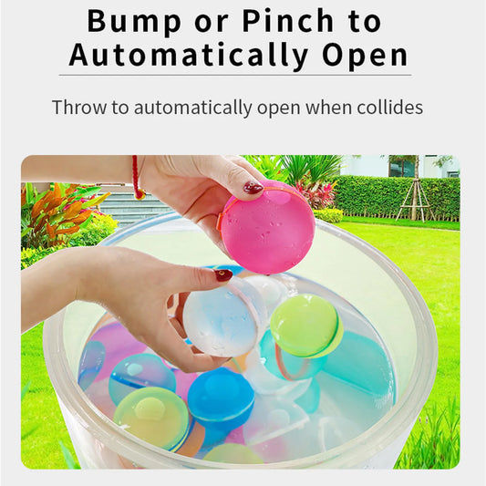 Magnetic Reusable Water Balloons Self Closing Splash Water Balls Bombs Beach Pool Waterballoons Summer Toys For Kids