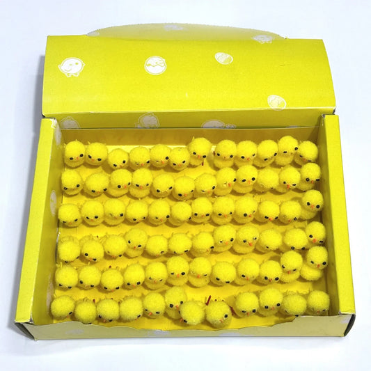 24-72Pcs Yellow Mini Easter Chicks Decoration Toy Spring Home Garden Decor Party Favors Gifts For Kids Children
