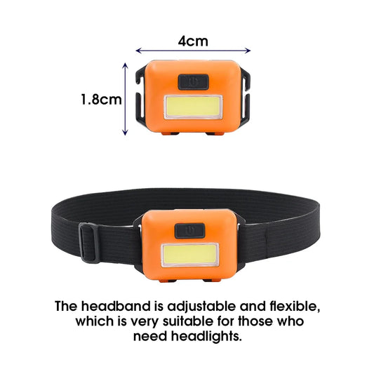 Mini COB Waterproof LED Headlamp
