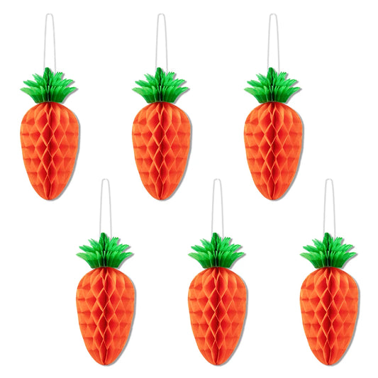 1/3/5pcs Easter Carrot Shape Honeycomb Ball home Decoration Pendant Happy Easter Party Hanging Ornament Paper Lanter Kids gift