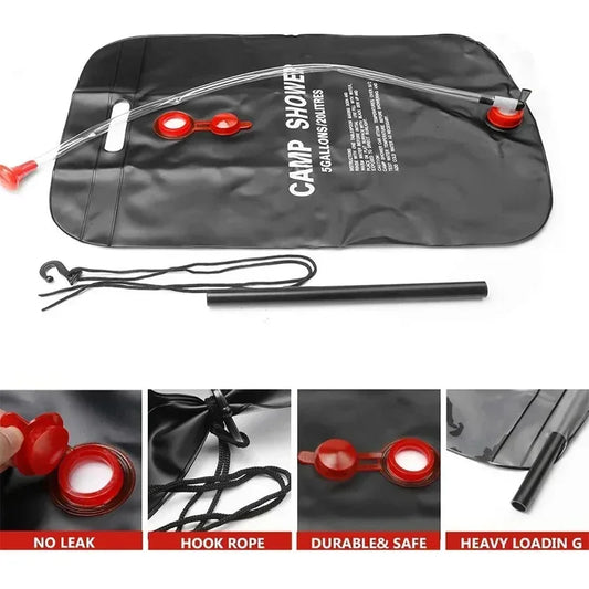 🌞 Solar Heated Shower Bag (20L/40L)
