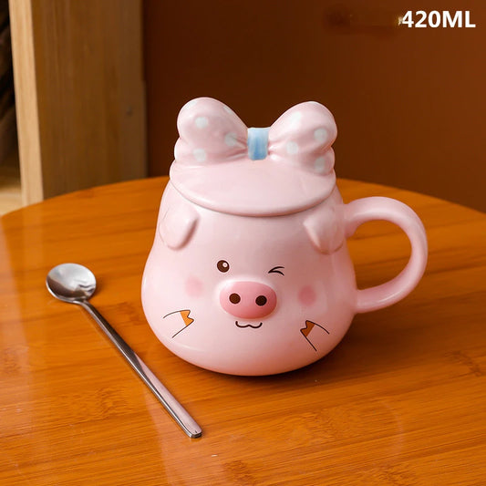 Creative Ceramic Pig Cups